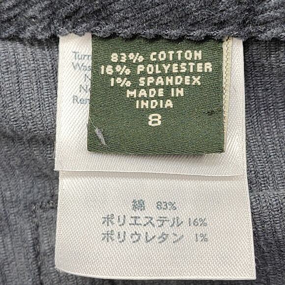 Vintage Eddie Bauer Pants Womens 8 Gray Stretch Corduroy Mid Rise Bootcut Grunge - Picture 6 of 14